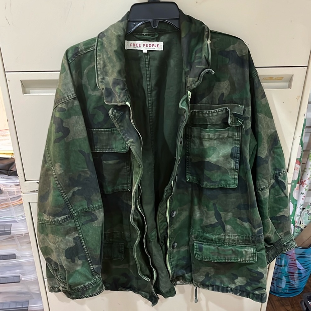 Free People camouflage jacket